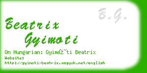 beatrix gyimoti business card